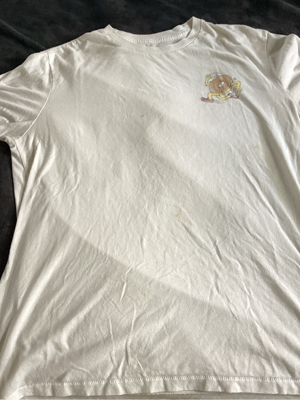 Aeropostale White Short Sleeve Tee with Donut Graphic